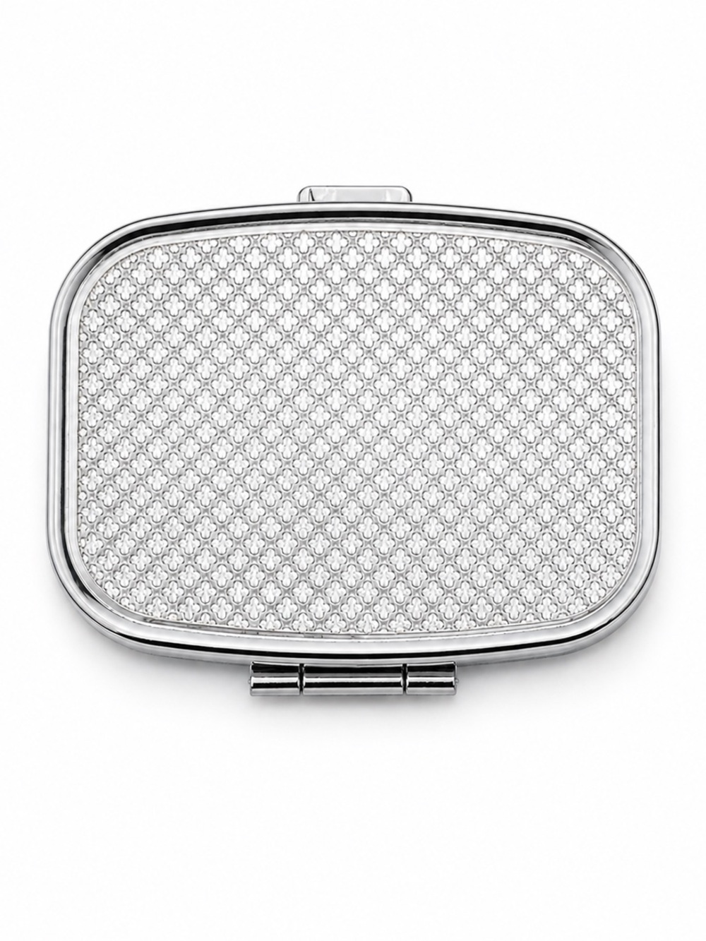 Chanel Black Crystal CC Travel Pill Case Silver Compact with Box - Picture 7 of 7